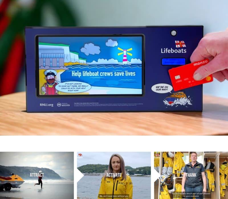 DTV Mini SumUp compact interactive contactless donation unit